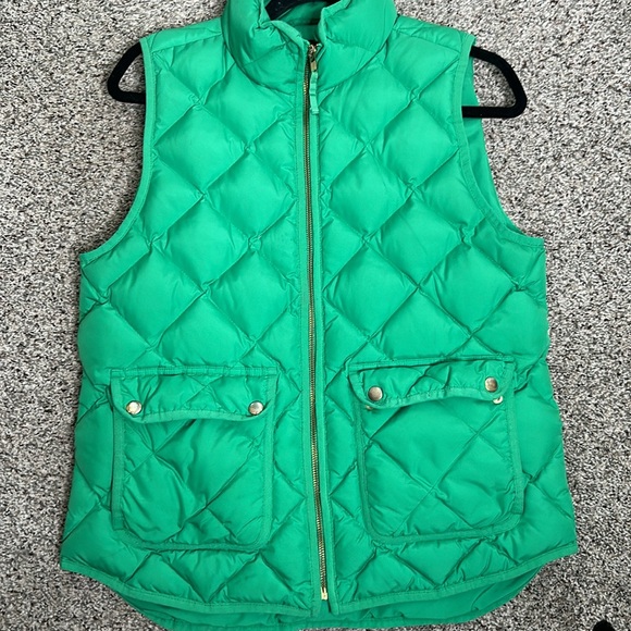 J crew puffer vest quilted size medium green - Picture 6 of 8